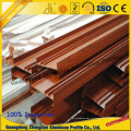 Aluminium-Strangpressprofil Pulverbeschichtung Holzmaserung für Fensterprofil